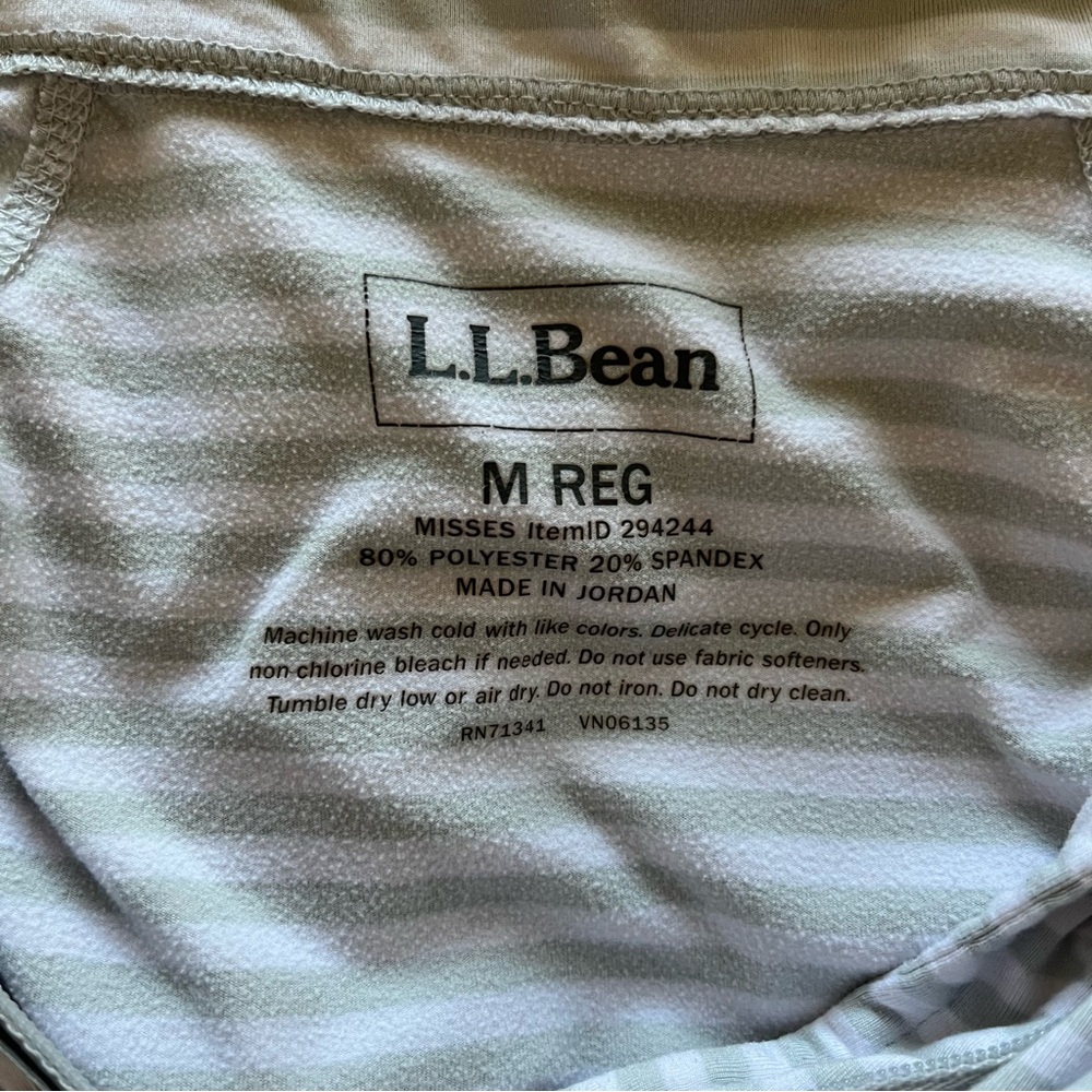 L.L. Bean Long Sleeve Quarter-Zip Activewear Shirt - Picture 9 of 10